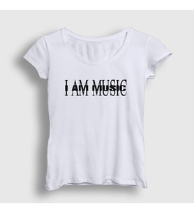 Presmono Kadın Beyaz I Am Music Playboi Carti T-Shirt 521859tt (Beyaz)
