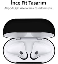 Apple Airpods 1.Nesil 2.Nesil İle Uyumlu Silikon Kılıf (Kırmızı)