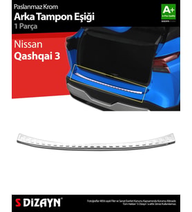 Nissan Qashqai 3 Krom Arka Tampon Eşiği 2021 Üzeri