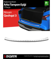 Nissan Qashqai 3 Krom Arka Tampon Eşiği 2021 Üzeri