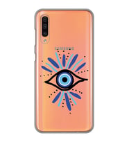 Samsung Galaxy A70 Uyumlu Nazar Göz Desenli Şeffaf Telefon Kılıfı