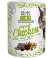 Care Superfruits Crunchy Snack, Süper Besinli (Deniz İğdesi Ve Yabanmersini), Tahılsız, Tavuklu, Kıtır Kedi Ödülü, 100 g