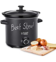 Hobbs Chalkboard 24180 – 56 ağır ateşte pişirici, 200 W, 3,5 l, Crock pot, Slow tencere mat, Tahta yüzey, siyah