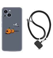 Reeder S23 Max Pro Kılıf Resimli Boyun Askılı İpli Desenli Silikon Orange Escape 1374