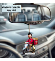 Kişiye Özel Karikatür Erkek Ayna Süsü – Araç İçi Esprili Hediyelik