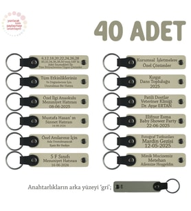 Sütlü Kahve & Gri, Lise Sınıflarına Anlamlı Bir Mezuniyet Hatırası 40'lı Set, Anı Anahtarlığı