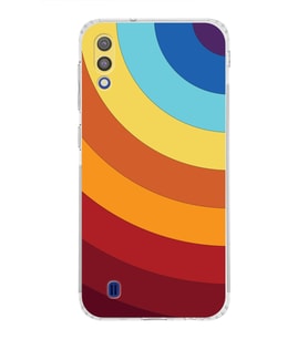 Samsung Galaxy M10  Kamera Korumalı Kapak Renk Cümbüşü Tasarımlı  Şeffaf  Kılıf