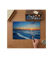 Dalgalı Deniz - Günbatımı Tasarımı 240 parça Ahşap Puzzle Ahşap Kutuda MP02539