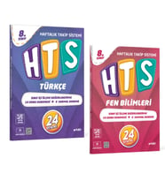 ARTIBİR YAYINLARI LGS 8.SINIF HTS TÜRKÇE - FEN BİLİMLERİ HAFTALIK TAKİP SİSTEMİ 24 DENEME
