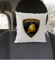 BK Gift Lamborghini Tasarımlı Kare Araç Koltuk Yastığı-1