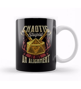 Funny Chaotic Stupid Is Not An Alignment RPG Pun Kupa Bardak Porselen
