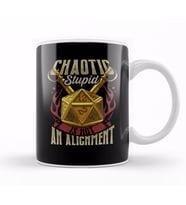 Funny Chaotic Stupid Is Not An Alignment RPG Pun Kupa Bardak Porselen