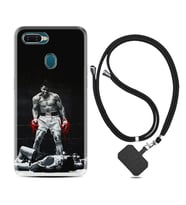 Oppo A5S A15 A16 A54 A55 A73 A74 Kılıf Boyun Askılı Silikon Moon Baloon 1369