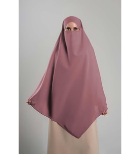 Gül Kurusu Pratik Hazır Geçmeli Tesettür Eşarp Krep Bağcıklı Çift Katlı Sufle Hijab 2314_18