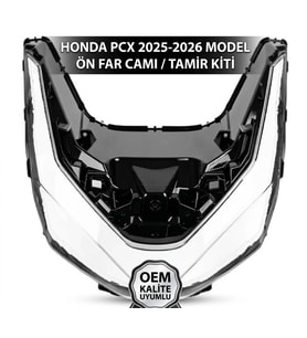Honda PCX 125 Far Camı Değişim Lensi Kırık Far Tamir Camı Şeffaf 2025-26 Supermto