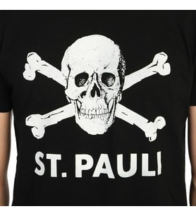 Bant Giyim - St. Pauli Futbol Siyah Erkek T-shirt Tişört