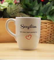 Porselen Kupa Bardak Mug -  SEVGİLİM