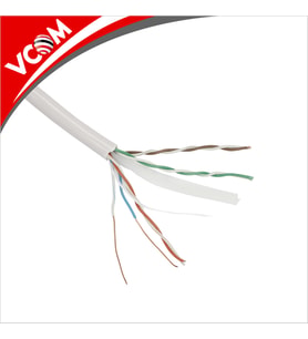 Vcom NC614-305 Utp Cat6 23 AWG 0.57CCA 305MT Gri Kablo (Siyah - Beyaz)