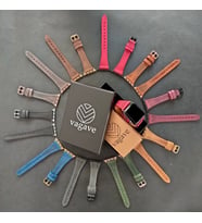 vagave Apple Watch Kadın Crazy Deri Kordon İsme Özel 3-4-5-6-7 / 38&40mm (Kırmızı)