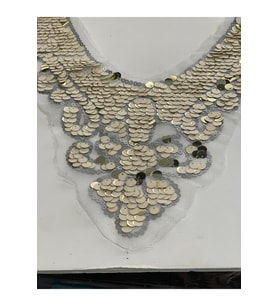 36X31 CM PUL PAYETLİ YAKA APLİKE ARMA YAMA AKSESUAR