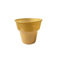 Omeyva Renkli Sert Mika Plastik Kristal Bardak - Altın - 6 Oz / 180 CC - 25'li Paket