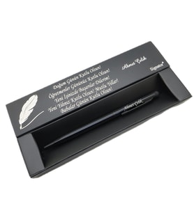 Signator® C513 Slim Siyah Tükenmez Kalem  İsme Özel Kalem  Hediyelik Kalem (Karışık)