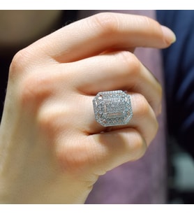 0.63 Ct Pırlanta Mega Yüzük