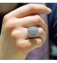 0.63 Ct Pırlanta Mega Yüzük (Beyaz)