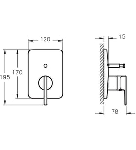 Artema Suit U A42286 Ankastre Lavabo Bataryası, Sıva Üstü, Krom