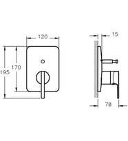 Artema Suit U A42286 Ankastre Lavabo Bataryası, Sıva Üstü, Krom