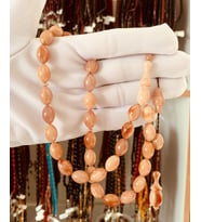 TOZ PEMBE BEYZİ MODEL ÇUBUK  MALZEMEDEN TESBİH 