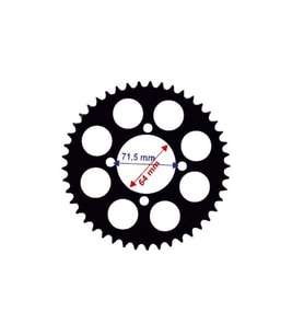 Ybr Uyumlu Arka Dişli 428-45T İç 64 Mm Alüminyum Siyah Öm