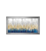 Soyut Şekiller Motifli Kanvas Tablo 50 x 70 cm Silver Çerçeve