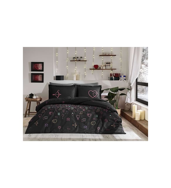 Özdilek Ranforce Özel Gün Çift Kişilik Nevresim Takımı-Gleam Love