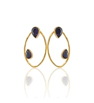 Kadir Jewellery 22 Ayar Altın Kaplama Geometrik Küpe -El İşçiliği Ve Hipoalerjenik Küpe