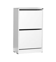 Adore Mobilya Flat Duo 2 Katlı Ayakkabılık Mat Beyaz 51x84x26 cm (GxYxD)