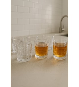 Şık 6'lı 300 ml Su Bardağı Seti, dayanıklı ve modern tasarım