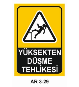 İŞ GÜVENLİĞİ UYARI LEVHASI 1 ADET PVC 21 X 29CM