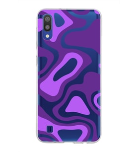 Samsung Galaxy M10 Kapak Renkli Desen Tasarımlı Şeffaf Silikon Kılıf