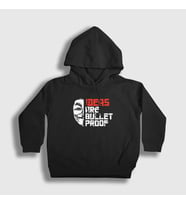 Presmono Unisex Çocuk Siyah Bulletproof Film V For Vendetta Kapüşonlu Sweatshirt 255508tt