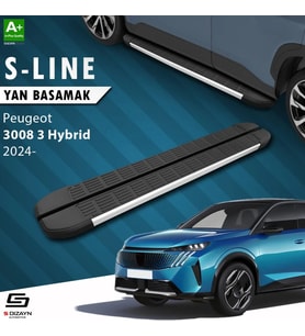 S-Dizayn Peugeot 3008 3 Hybrid S-Line Aluminyum Yan Basamak 183 Cm 2024 Üzeri A+ Kalite