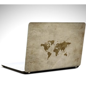 Dünya Haritası Laptop Sticker 19 inch (40,5X27CM)