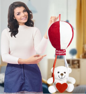 OYUNCAK AYICI  Uçan Balonlu Ayıcık (Beyaz)