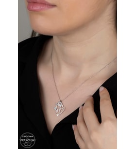 SWAROVSKİ CRYSTAL PERİ  925 AYAR GÜMÜŞ KOLYE