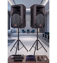 Lastvoice AMPLE-15PAK Taşınabilir 2000W 15 inç İkili Aktif Pasif Hoparlör Ses Sistemi Paketi