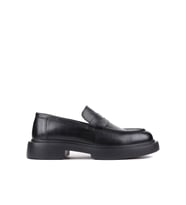 Shoetyle - Siyah Deri Bağcıksız Erkek Klasik Ayakkabı 250-2375