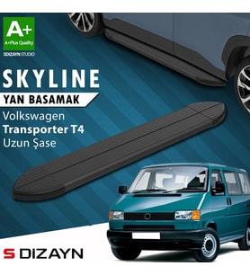 S-Dizayn VW Transporter T4 Uzun Şase Skyline Siyah Yan Basamak 253 Cm 1995-2003 A+ Kalite