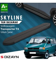 S-Dizayn VW Transporter T4 Uzun Şase Skyline Siyah Yan Basamak 253 Cm 1995-2003 A+ Kalite