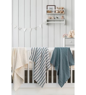 Müslin Örtü & Battaniye 3'lü Set %100 Pamuk Oeko-teks Sertifikalı 80x80 Cm