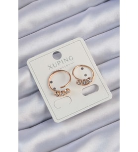 Xuping Rose Renk Zirkon Taşlı Su Yolu Küpe TJ-BKP9430